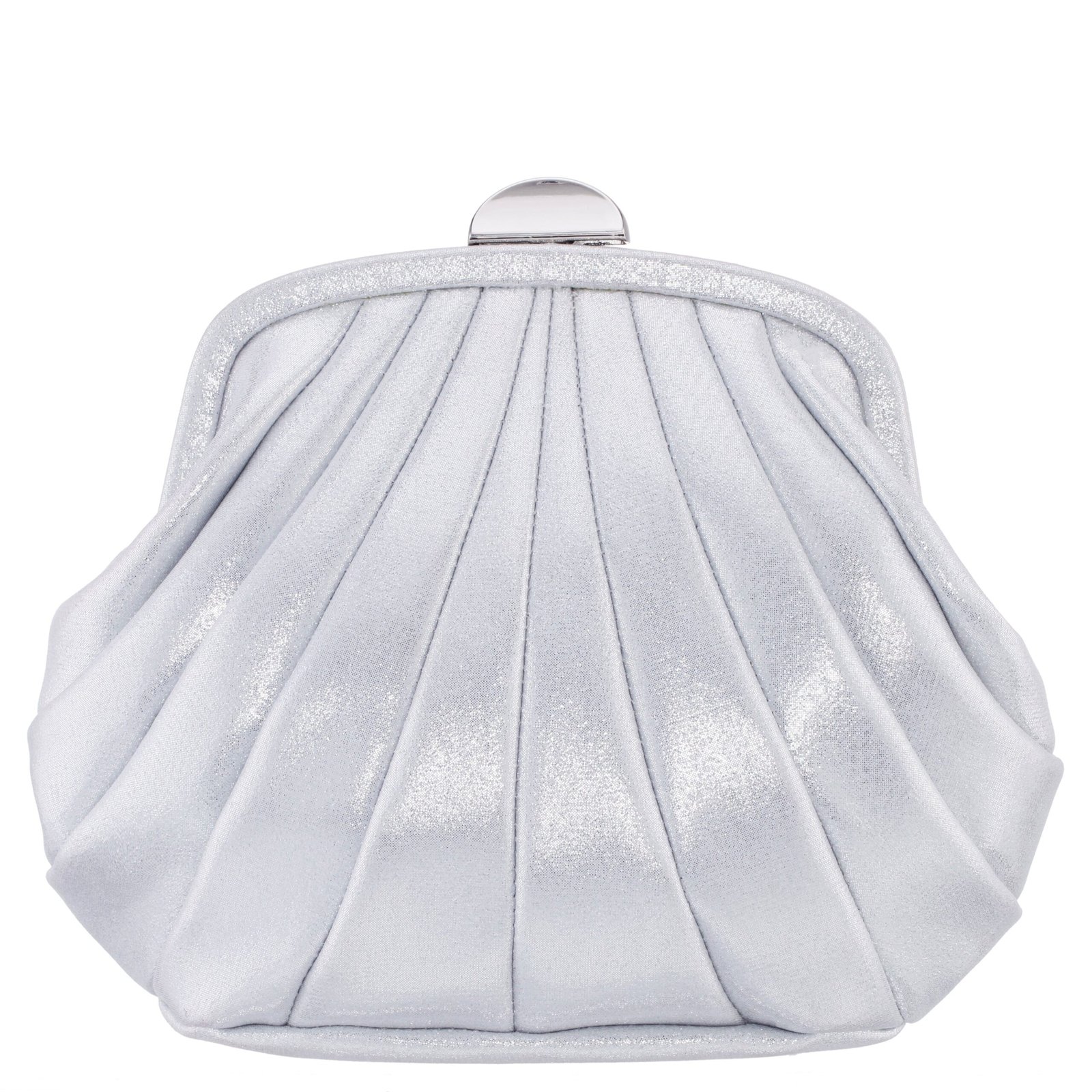 Nina Shoes Billow True Silver Reflective Suedette Frame Bag