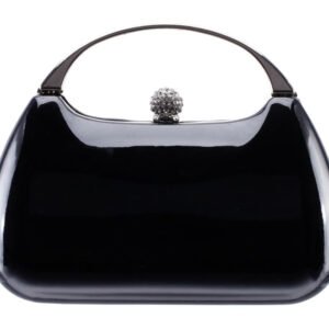 Nina Shoes Brando Black Patent/Glass Crystal Minaudiere