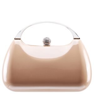 Nina Shoes Brando Latte Patent/Glass Crystal Minaudiere