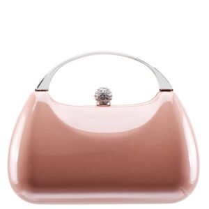 Nina Shoes Brando Rose Nude Patent/Glass Crystal Minaudiere