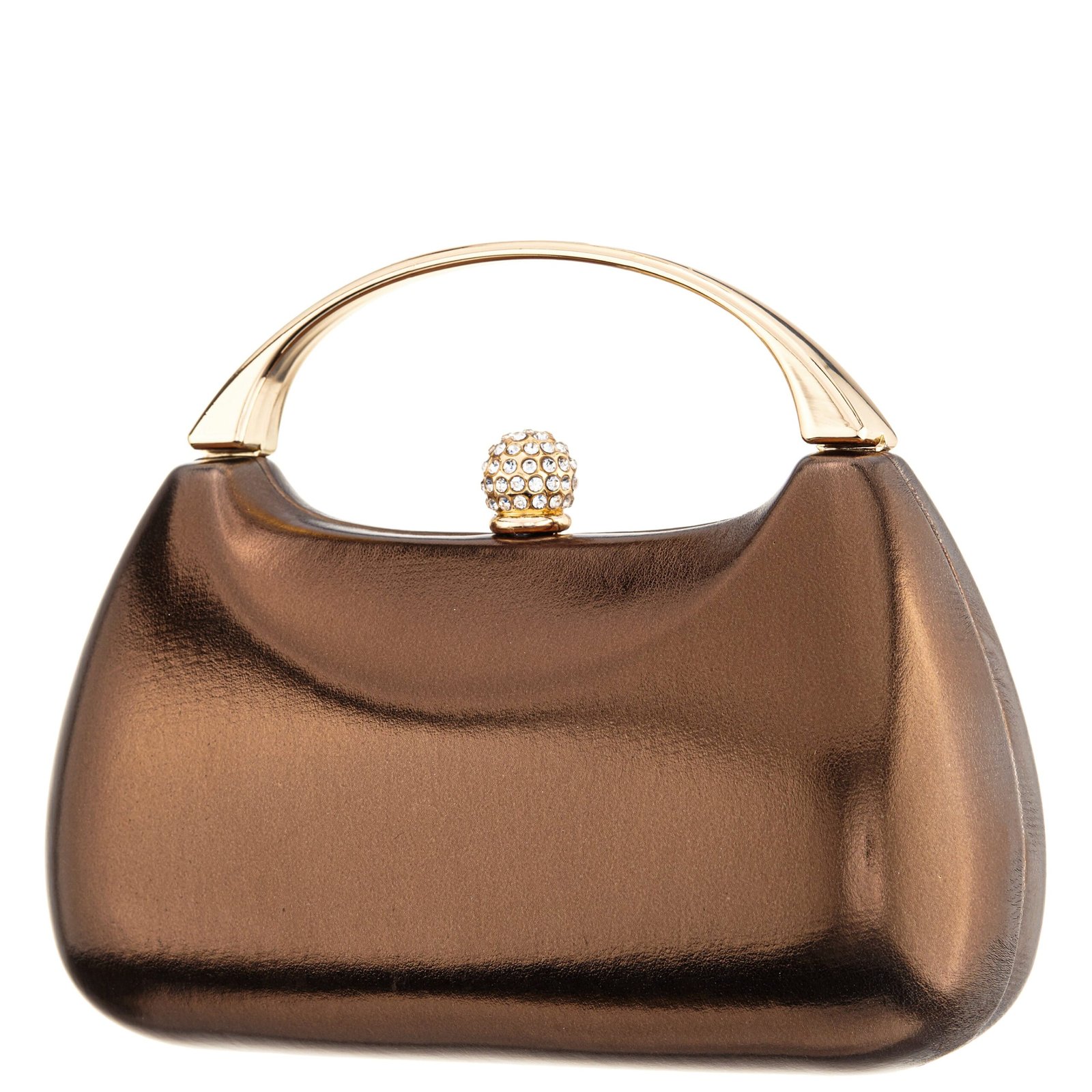 Nina Shoes Brando Dark Bronze Metallic Foil/Glass Crystal Minaudiere