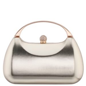 Nina Shoes Brando Platino Metallic Foil/Glass Crystal Minaudiere