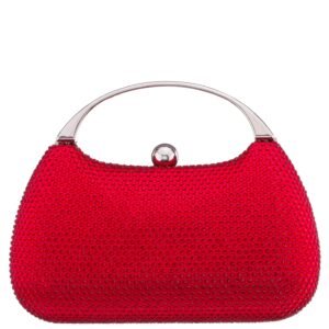 Nina Shoes Brando Siam Red Glass Crystal Minaudiere