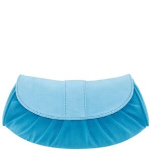 Nina Shoes Brendyl Dark/Light Denim Faux Suede Flap Clutch