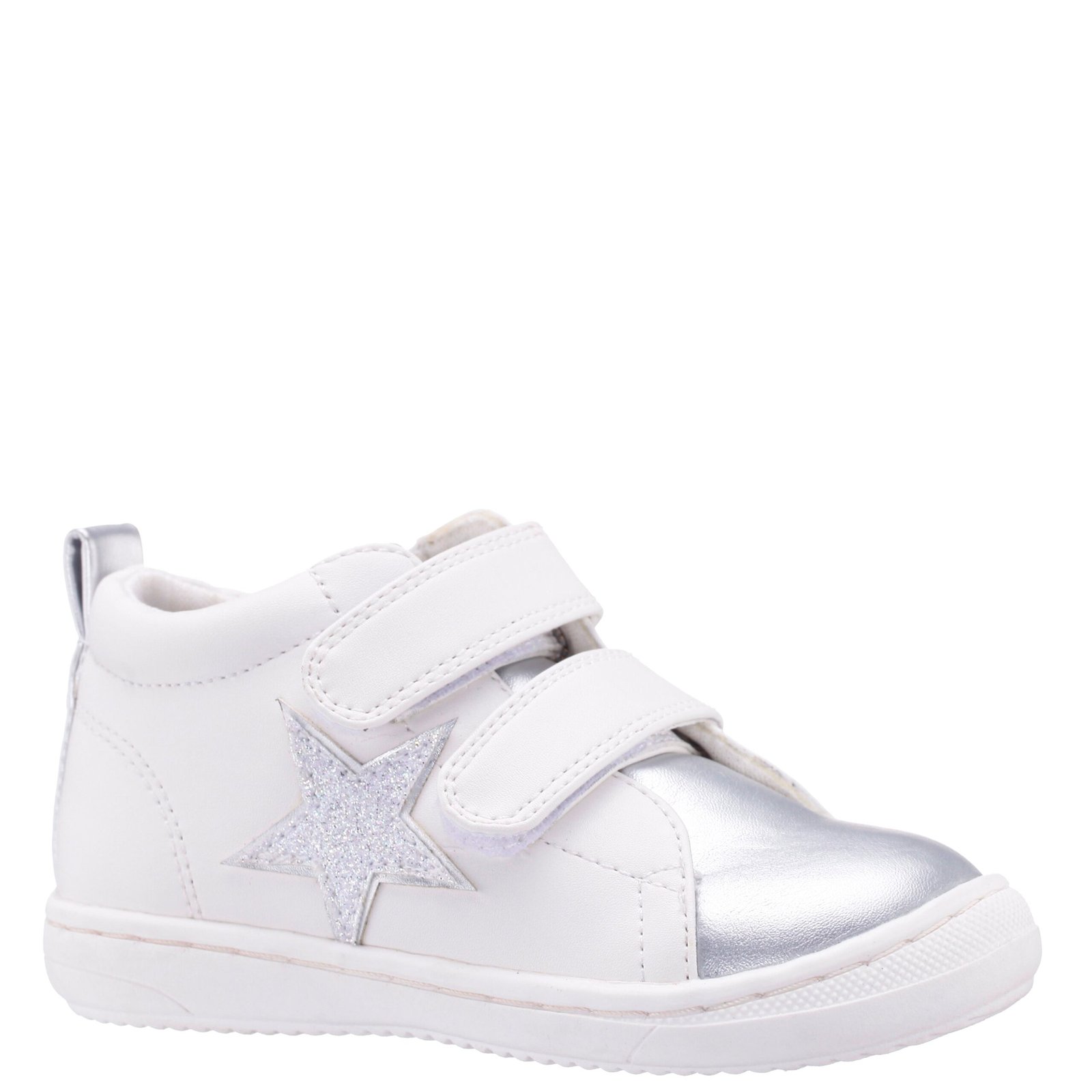 Nina Shoes Girls Brinkly White SMOOTH Bump Toe Sneakers