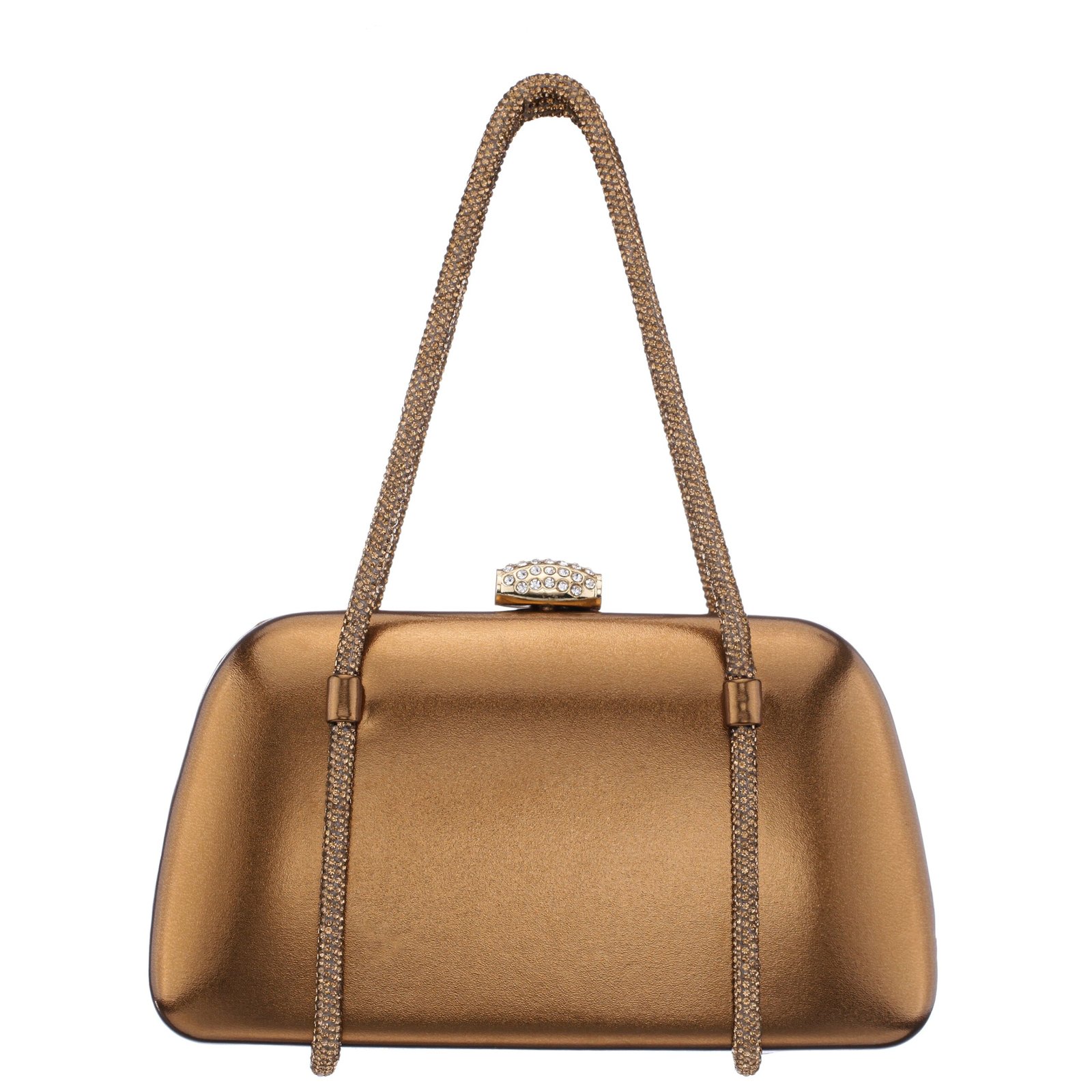 Nina Shoes Camara Bronze Metal Glaze PU/Glass Crystal Minaudiere