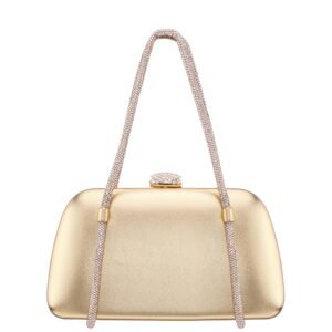 Nina Shoes Camara Platino Metal Glaze PU/Glass Crystal Minaudiere