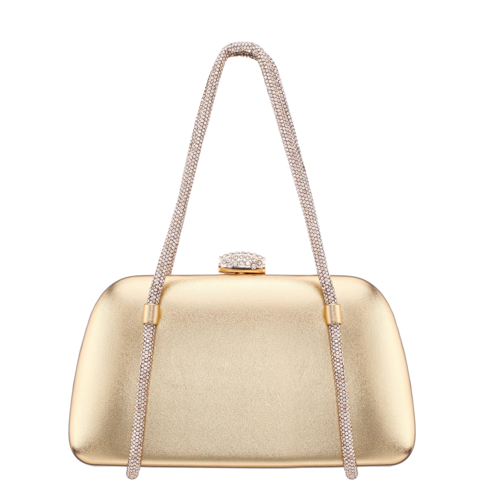 Nina Shoes Camara Platino Metal Glaze PU/Glass Crystal Minaudiere