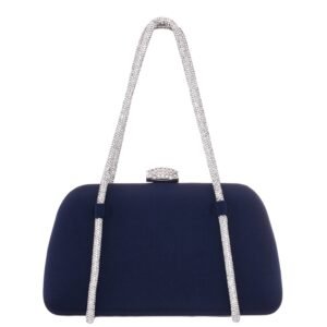 Nina Shoes Camara Navy Satin/Glass Crystal Minaudiere