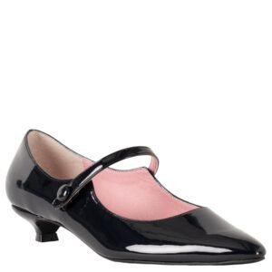 Nina Shoes Chic Black Mary Jane Flat-Shoe Pumps