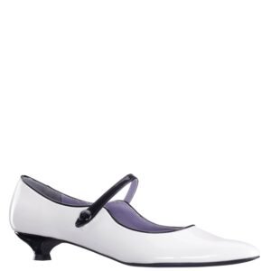 Nina Shoes Chic Eggshell Mary Jane Low-Heel Pumps