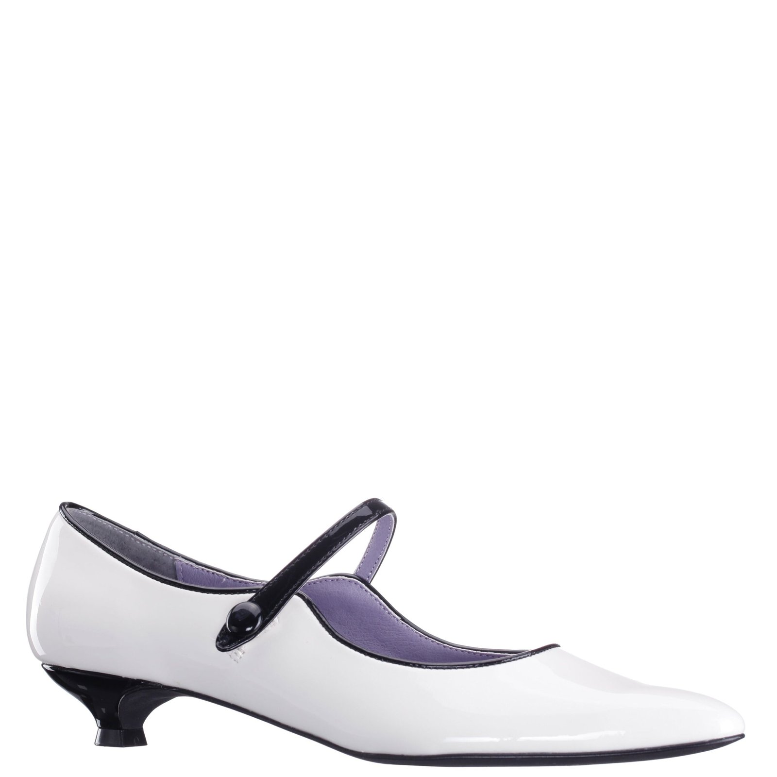 Nina Shoes Chic Eggshell Mary Jane Low-Heel Pumps