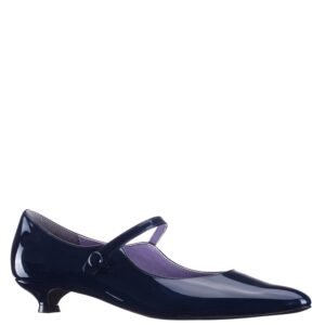 Nina Shoes Chic Navy Mary Jane Low-Heel Pumps