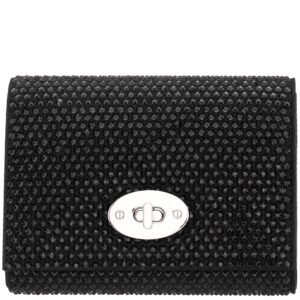 Nina Shoes Cilian Black Glass Crystal Flap Clutch