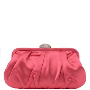 Nina Shoes Concord Kisses Pleated Frame Clutch With Crystal Clasp