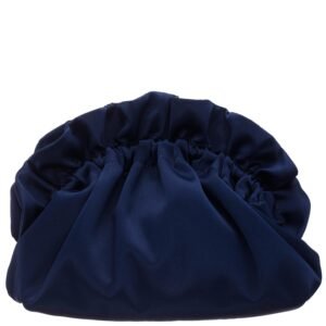 Nina Shoes Cristy New Navy Satin Gathered Crossbody Pouch Bag