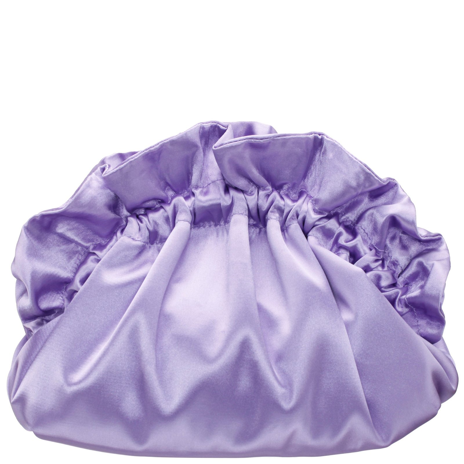 Nina Shoes Cristy Royal Lilac Satin Gathered Crossbody Pouch Bag