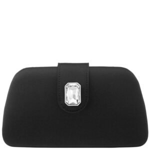 Nina Shoes Danni Women's Black Large Crystal Embellished Tab Minaudiere