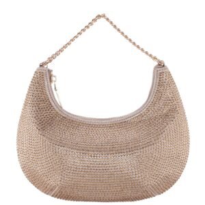 Nina Shoes Daryn Gold Glass Crystal Crossbody Bag