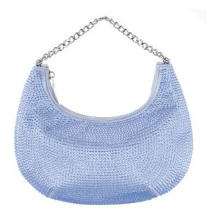 Nina Shoes Daryn Icy Blue Glass Crystal Crossbody Bag