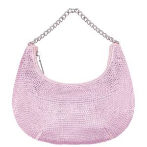 Nina Shoes Daryn Icy Pink Glass Crystal Crossbody Bag