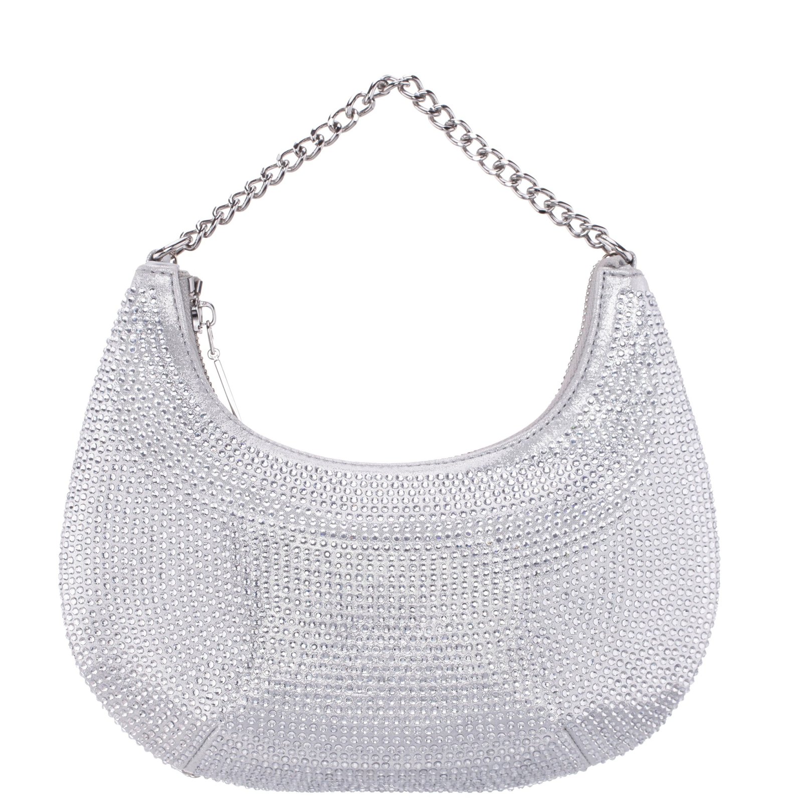 Nina Shoes Daryn Silver Glass Crystal Crossbody Bag