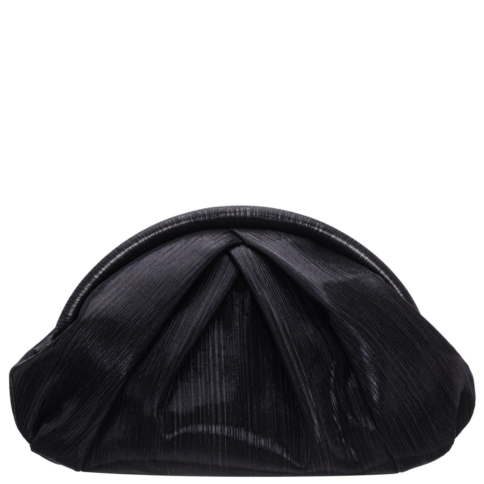 Nina Shoes Delanie Women's Black Metallic Sheen Soft Pleated Clutch