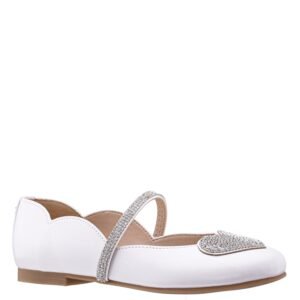Nina Shoes Girls Diaz White SMOOTH Ballet Flats