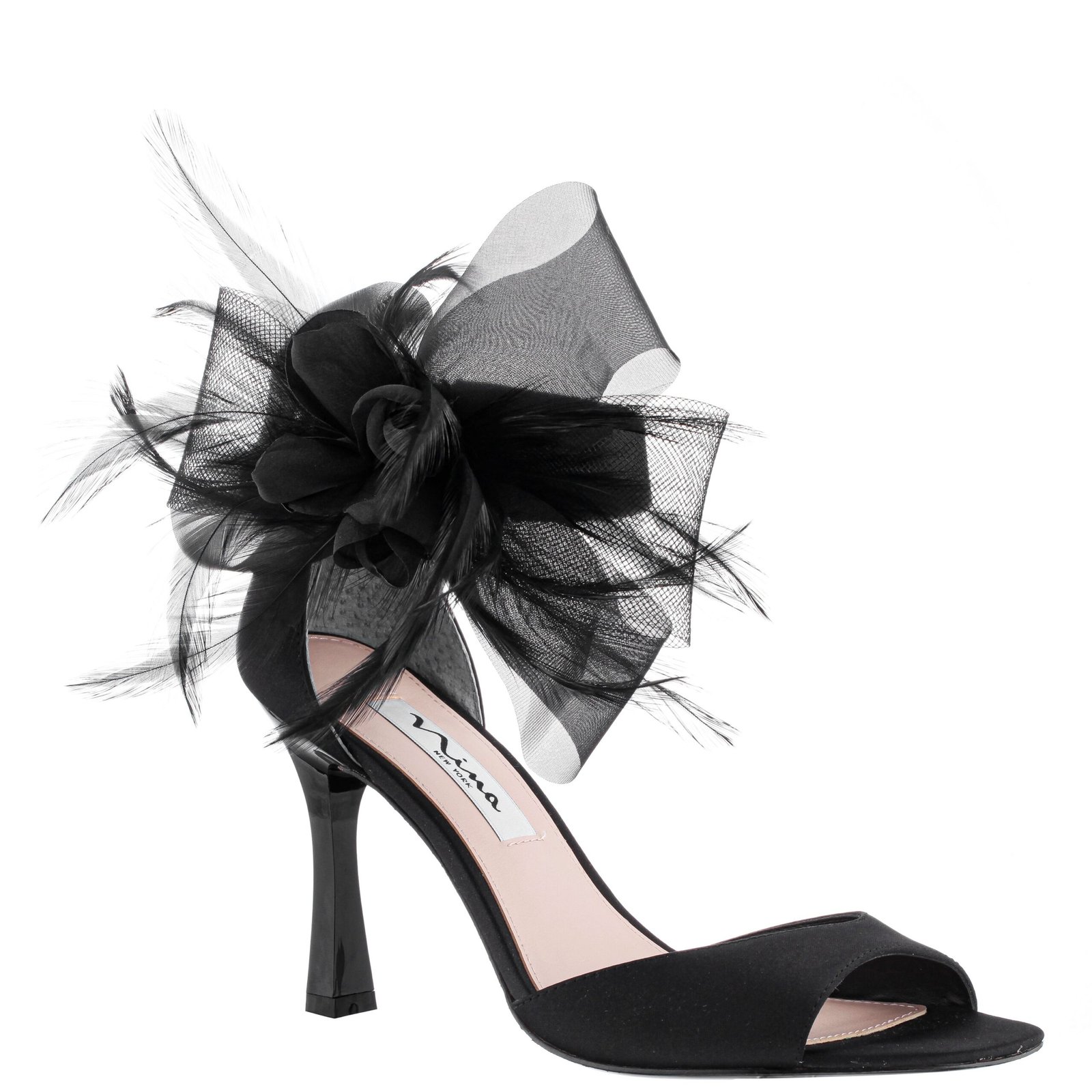 Nina Shoes Dora Black Satin Bow