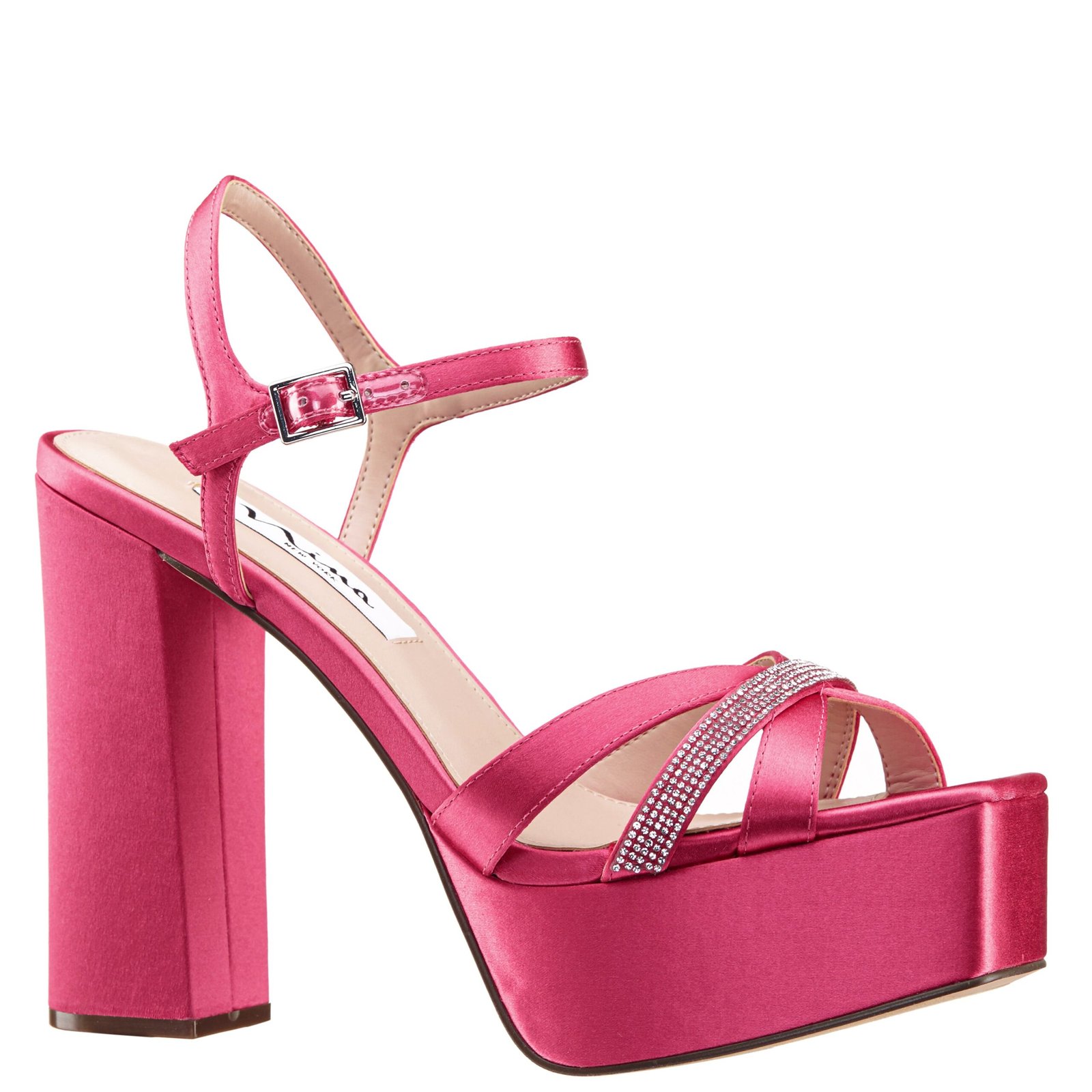 Nina Shoes Dream Kisses Satin Stiletto Platform Sandal