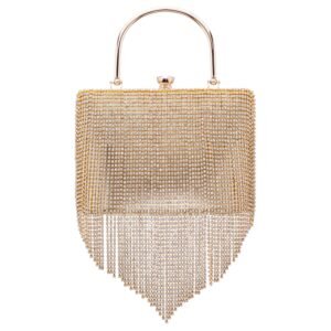 Nina Shoes Eden Gold Glass Crystal/PU Satchel