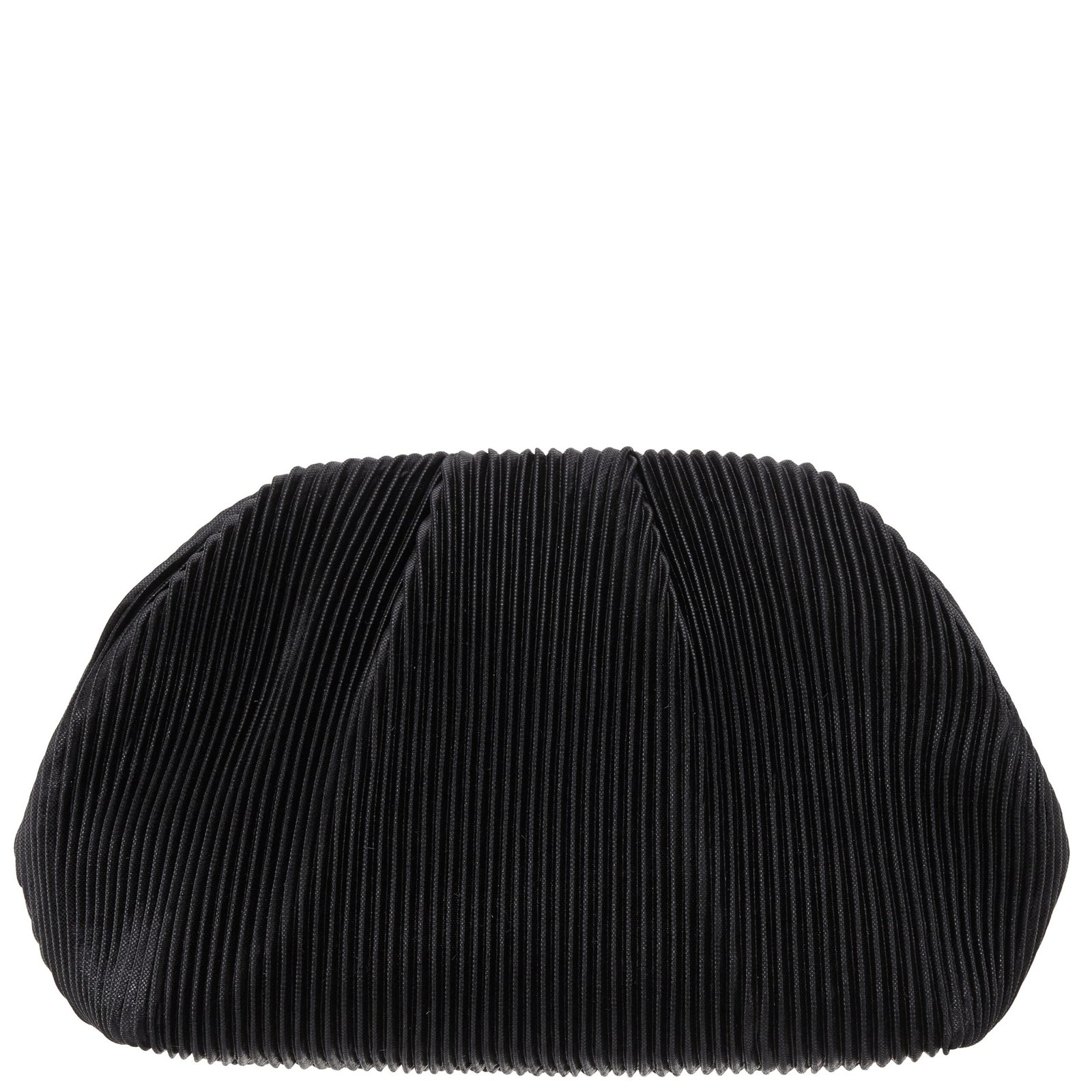 Nina Shoes Emmy Black Metallic Pleated Frame Clutch