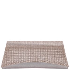 Nina Shoes Enid Platino Pleated Metallic Fabric Clutch