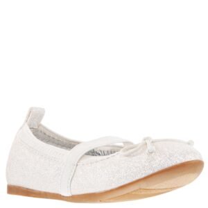 Nina Shoes Girls Esther Toddler-White-Embossed Metallic