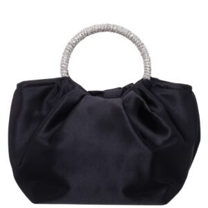 Nina Shoes Fancy Black Reflective suedette Satchel