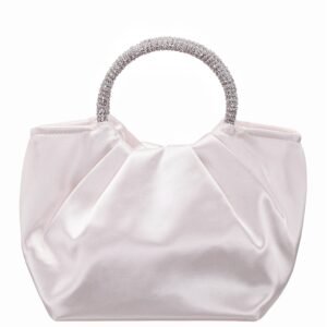 Nina Shoes Fancy Ivory Reflective suedette Satchel
