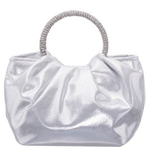 Nina Shoes Fancy Silver Reflective suedette Satchel