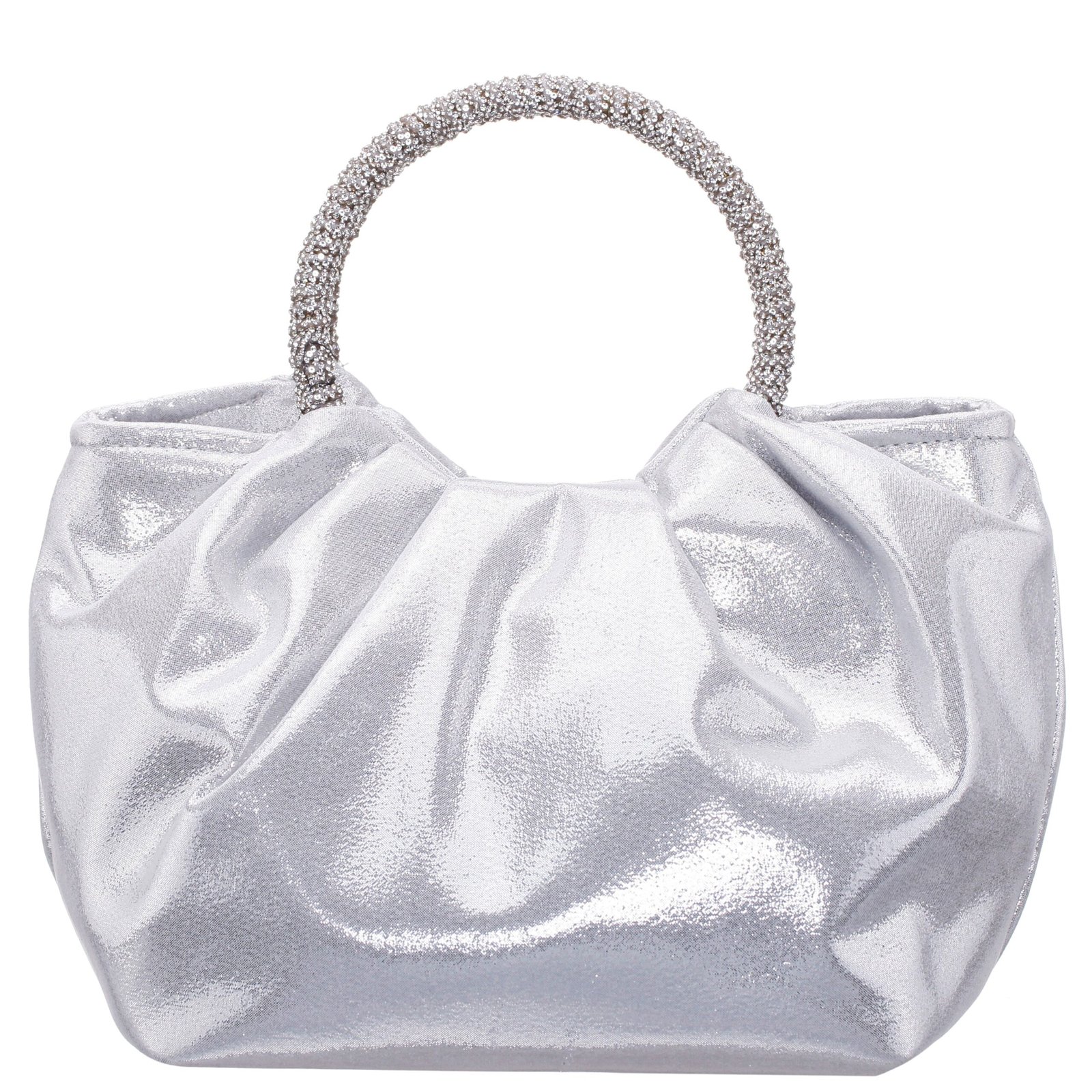 Nina Shoes Fancy Silver Reflective suedette Satchel