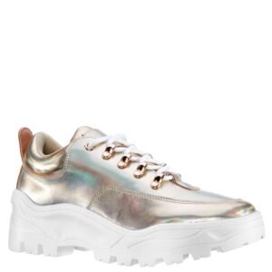 Nina Shoes Flow Gold-Prismatic Nappa Pu