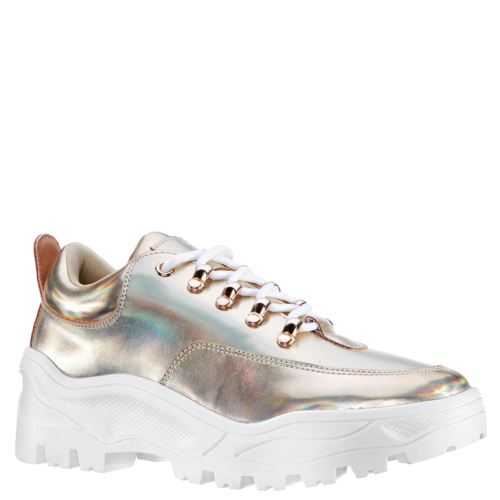 Nina Shoes Flow Gold-Prismatic Nappa Pu