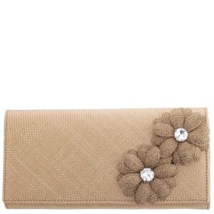 Nina Shoes Giselle Natural PP Straw Clutch
