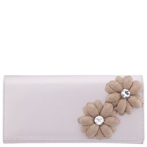 Nina Shoes Giselle Ivory PP Straw Clutch