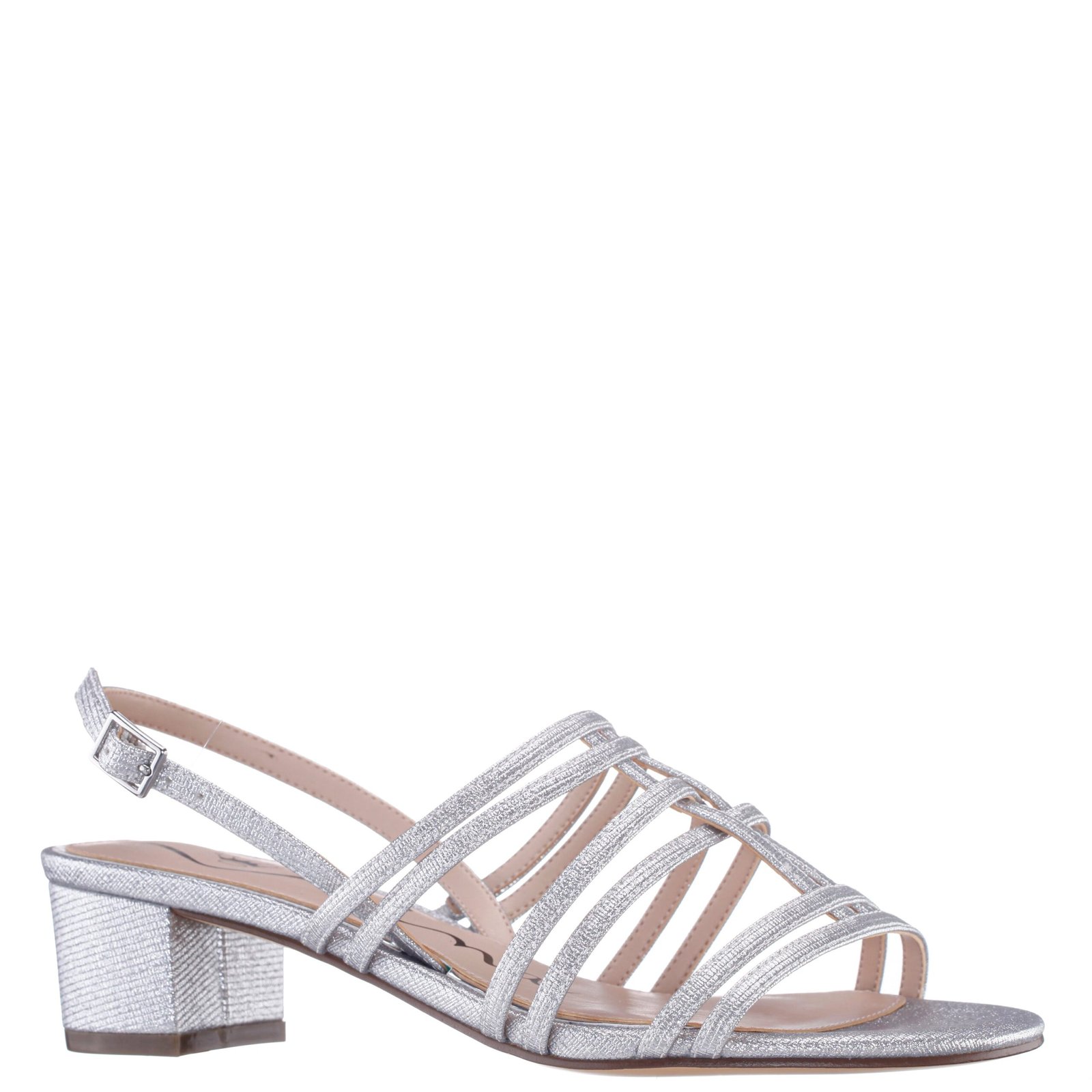 Nina Shoes Gladys Silver Sandal Flat-Shoe Sandals
