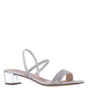 Nina Shoes Gwenda Silver Sandal Low-Heel Sandals
