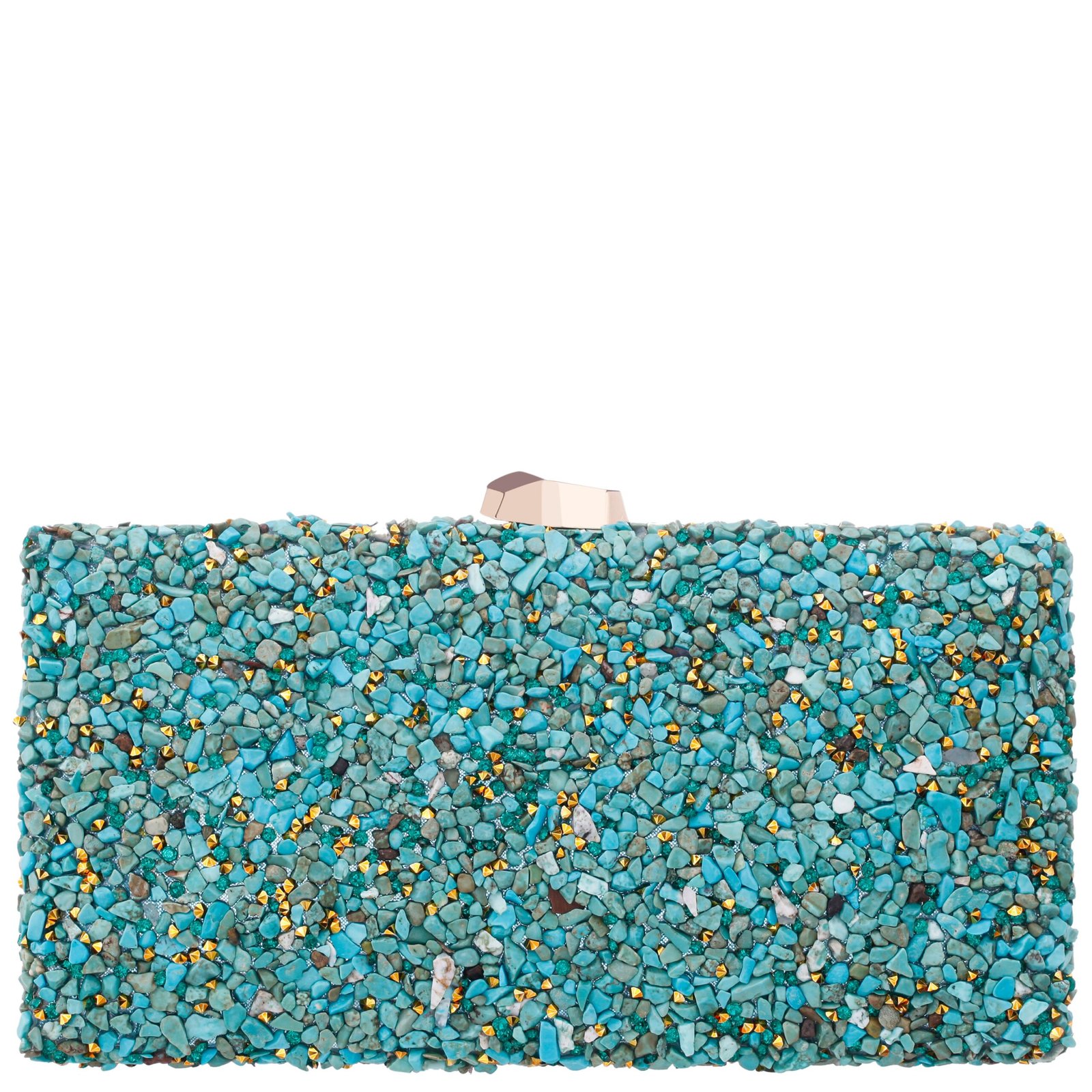 Nina Shoes Gypsy Turquoise Stone/Resin Hotfix Minaudiere