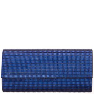 Nina Shoes Hope Navy Allover "Squares" Crystal Clutch