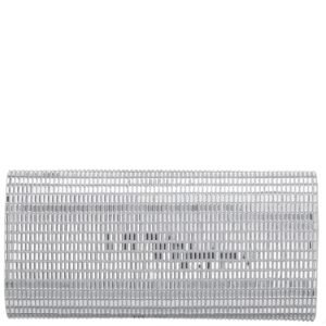 Nina Shoes Hope Silver Allover "Squares" Crystal Clutch
