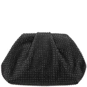 Nina Shoes Indulge Black Crystal Encrusted Frame Satchel