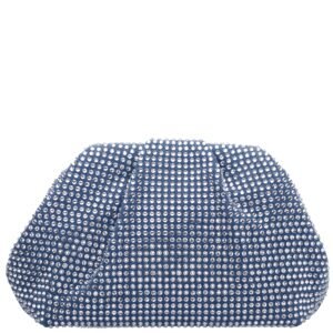 Nina Shoes Indulge Denim Crystal Encrusted Frame Satchel