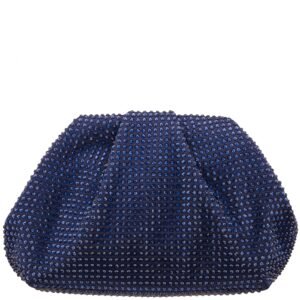 Nina Shoes Indulge Navy Crystal Encrusted Frame Satchel